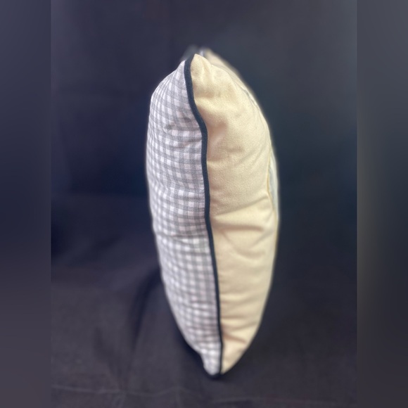 Tabitha Webb Bunny Rabbit Square Throw Pillow Spring Decor Gingham Check A1 - Picture 7 of 7